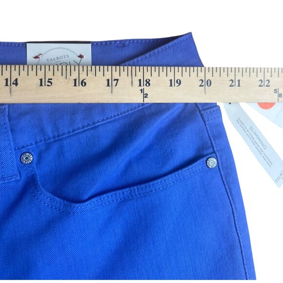 Talbots Womens Simply Flattering Collection Ankle Pants18W Blue Stretch Slim Fit - Picture 6 of 13